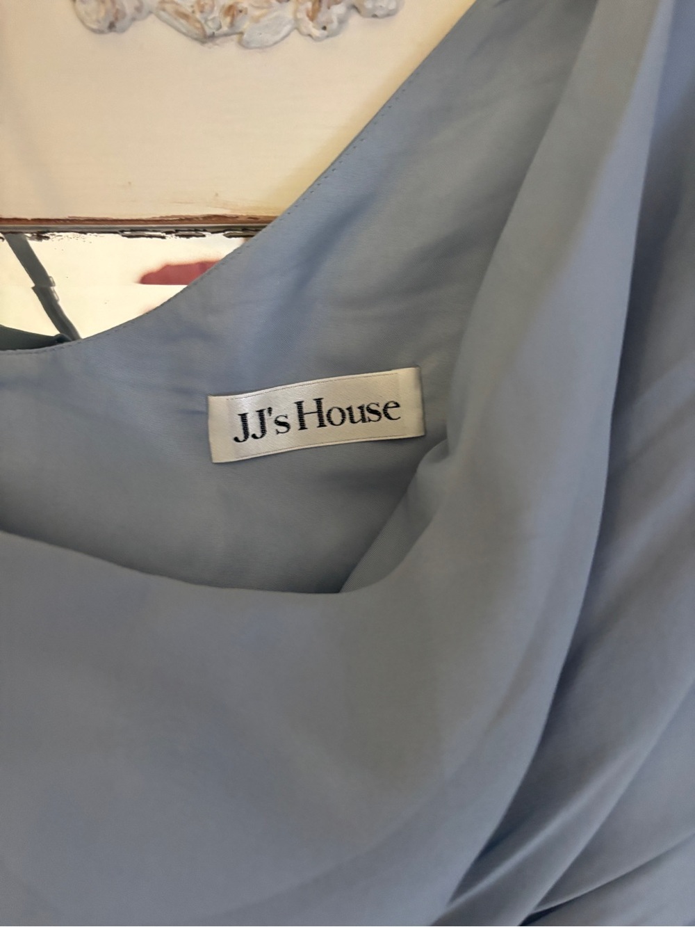 NWT JJ's House Faryn
Dusty Blue A-line One Shoulder Ruffle Chiffon - Picture 8 of 11